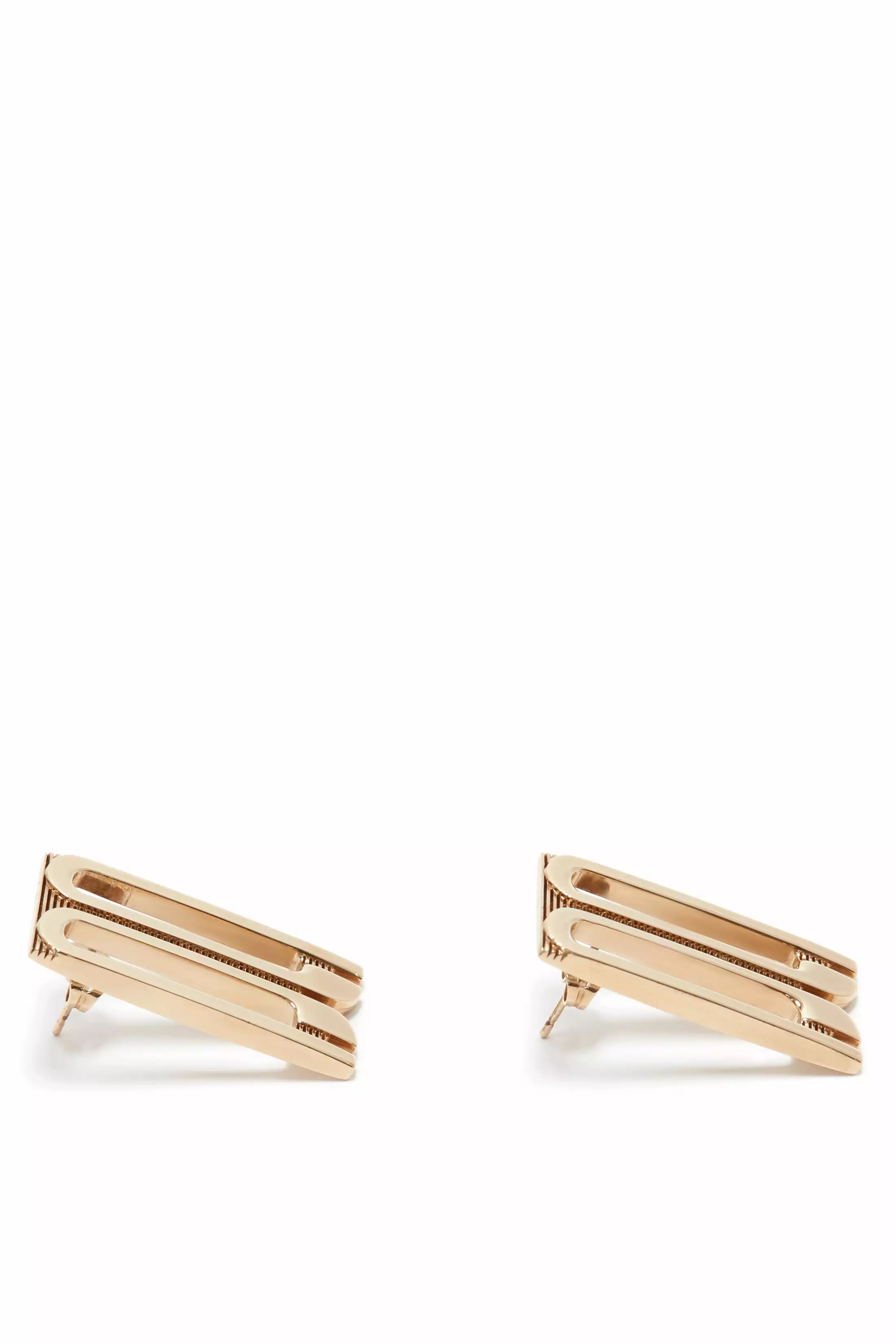 Exclusive Frame Stud Earrings In Gold