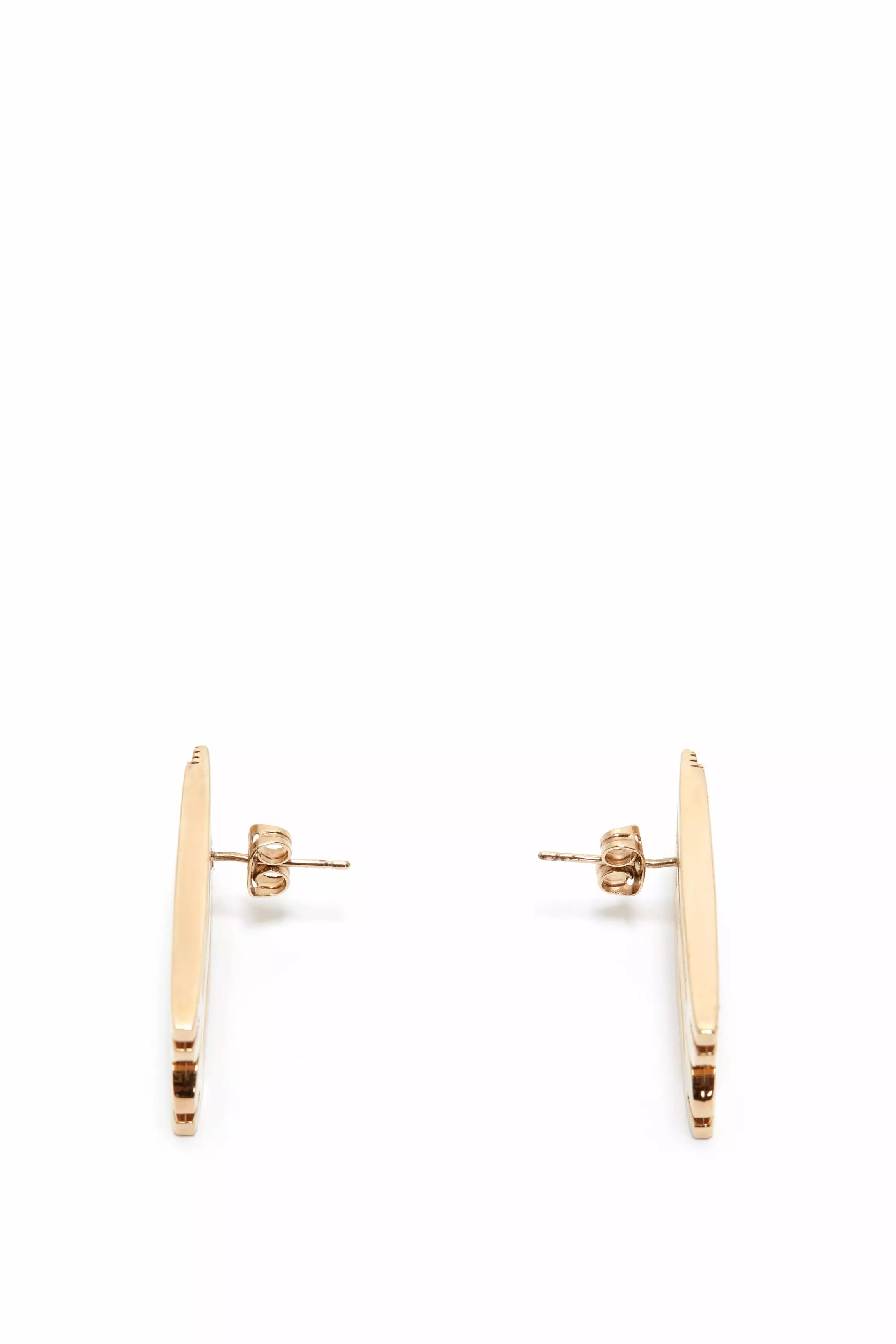 Exclusive Frame Stud Earrings In Gold