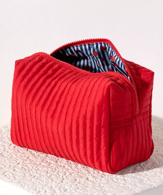 Ezra Large Cosmetic Bag - Red