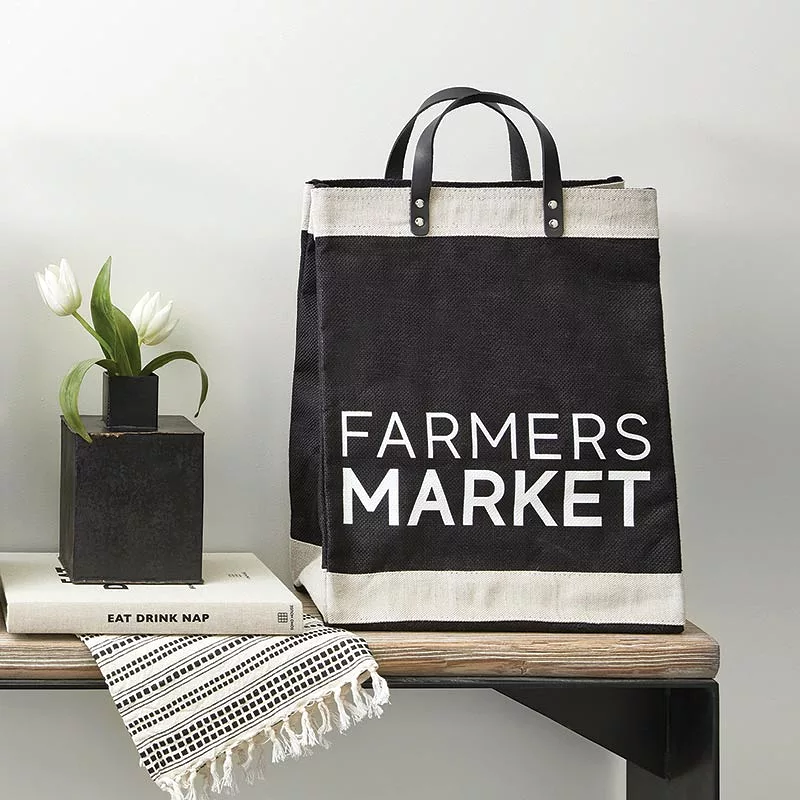 Farmers Market Tote-Black