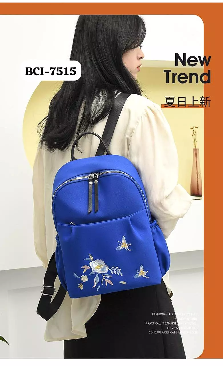 Fashion elegant embroidered flowers bags for women large capacity ladies travel backpack-SK001BB<br data-mce-fragment=1>