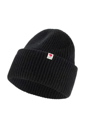 Fjallraven wool beanie Heavy Beanie black color thick knit F12100006.550