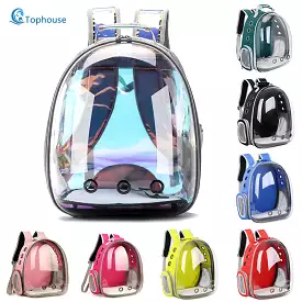 Free shipping Cat bag Breathable Portable Pet Carrier Bag Outdoor Travel backpack for cat and dog Transparent Space pet Backpack