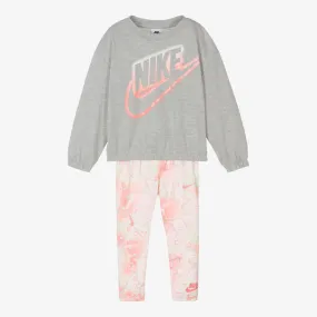 Girls Pink Logo Leggings Set