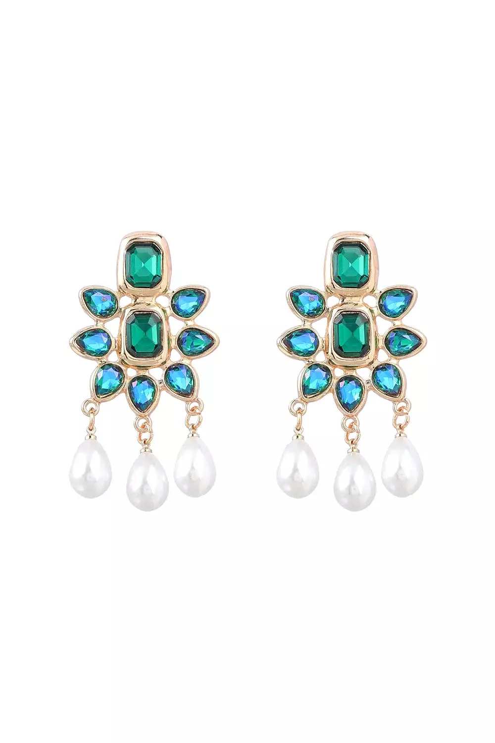 GOSSIP PEARL EARRINGS GREEN