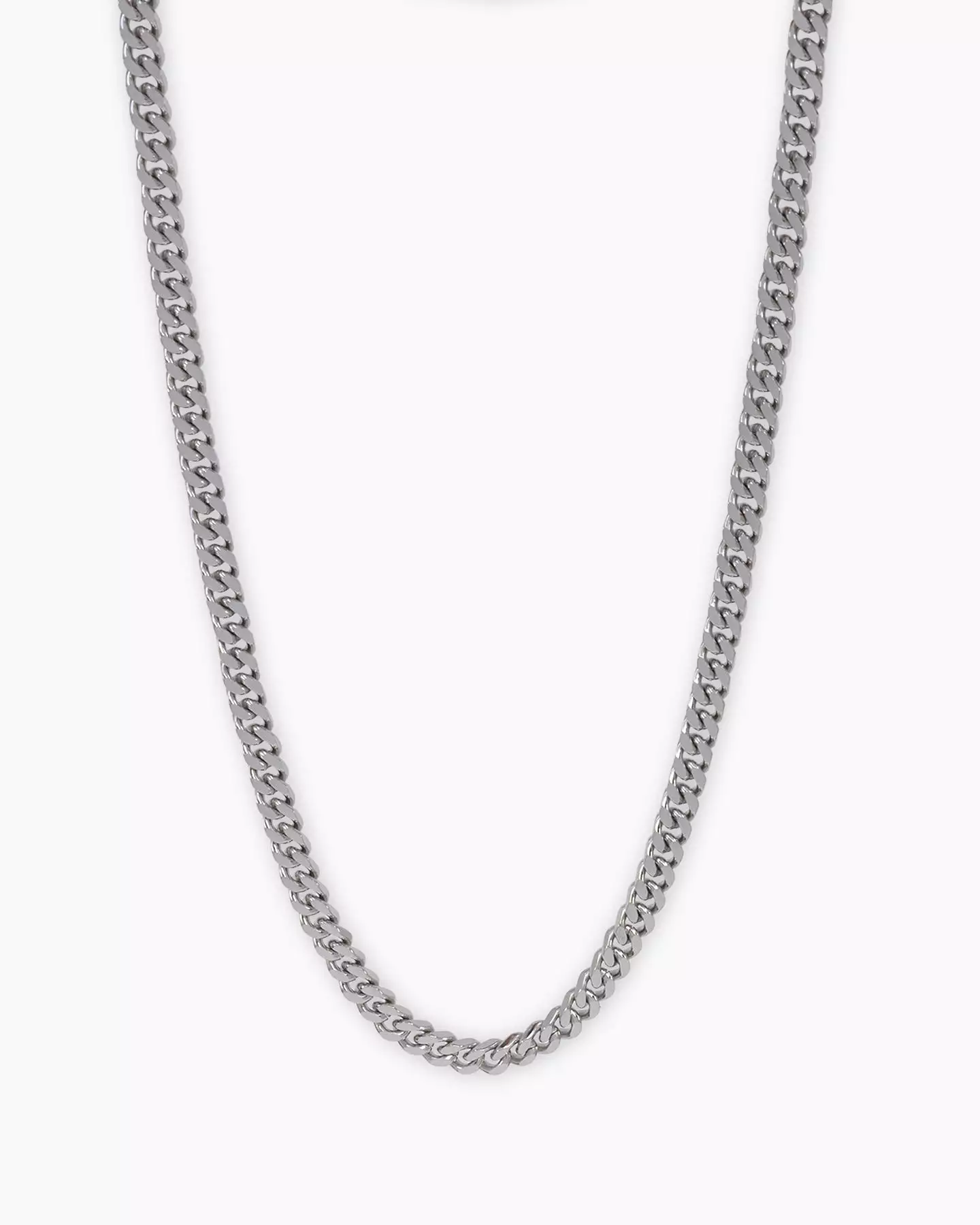 Guess Mainline Link City 21 Diamond Cut 6mm Chain Silver