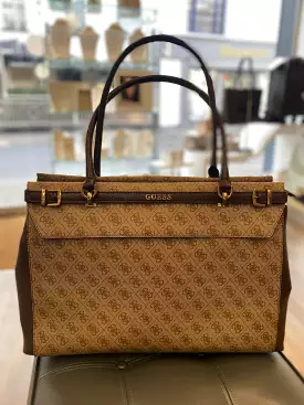 GUESS Sestri Weekend Bag Latte/Brown