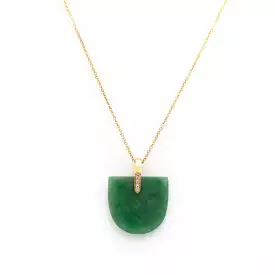 Jadeite Brevity Pavé Pendant Necklace