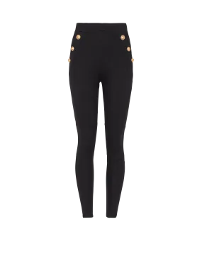 Jersey leggings with 6 buttons