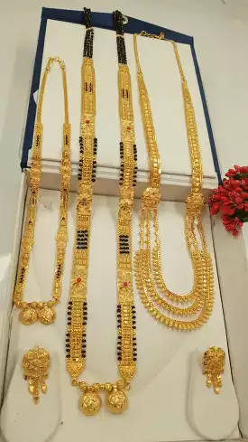 Jyotika , elegant Gold plated Marathi Jewellery combo for women -KARTI001JCF