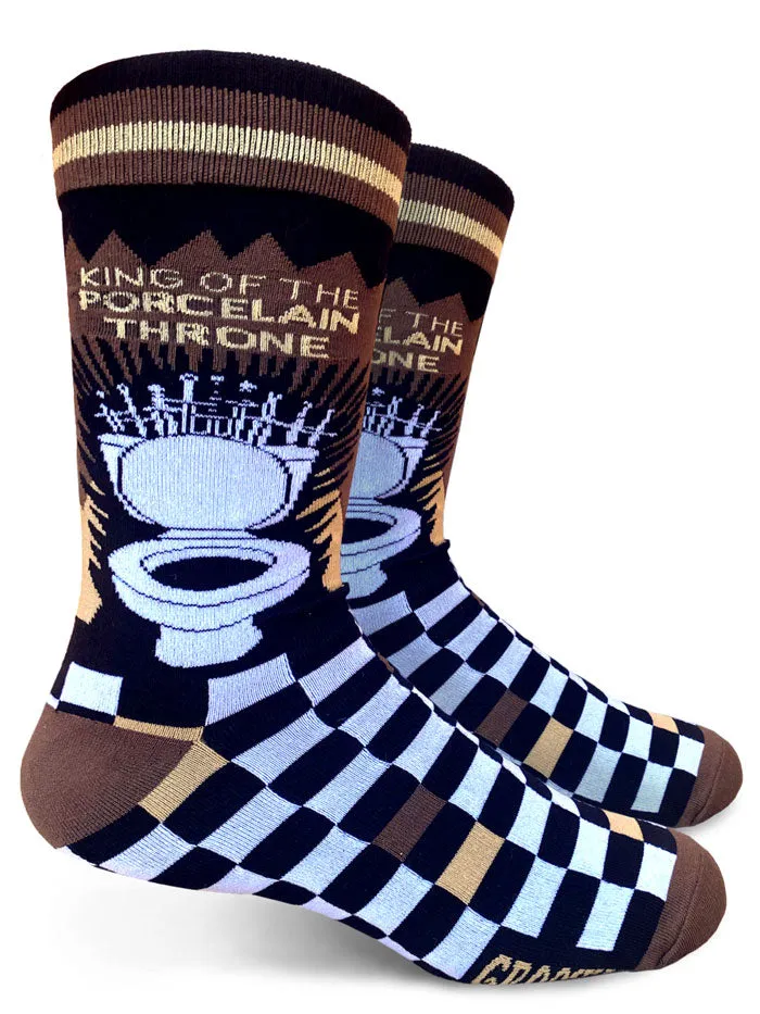 King Of The Porcelain Throne Mens Crew Socks