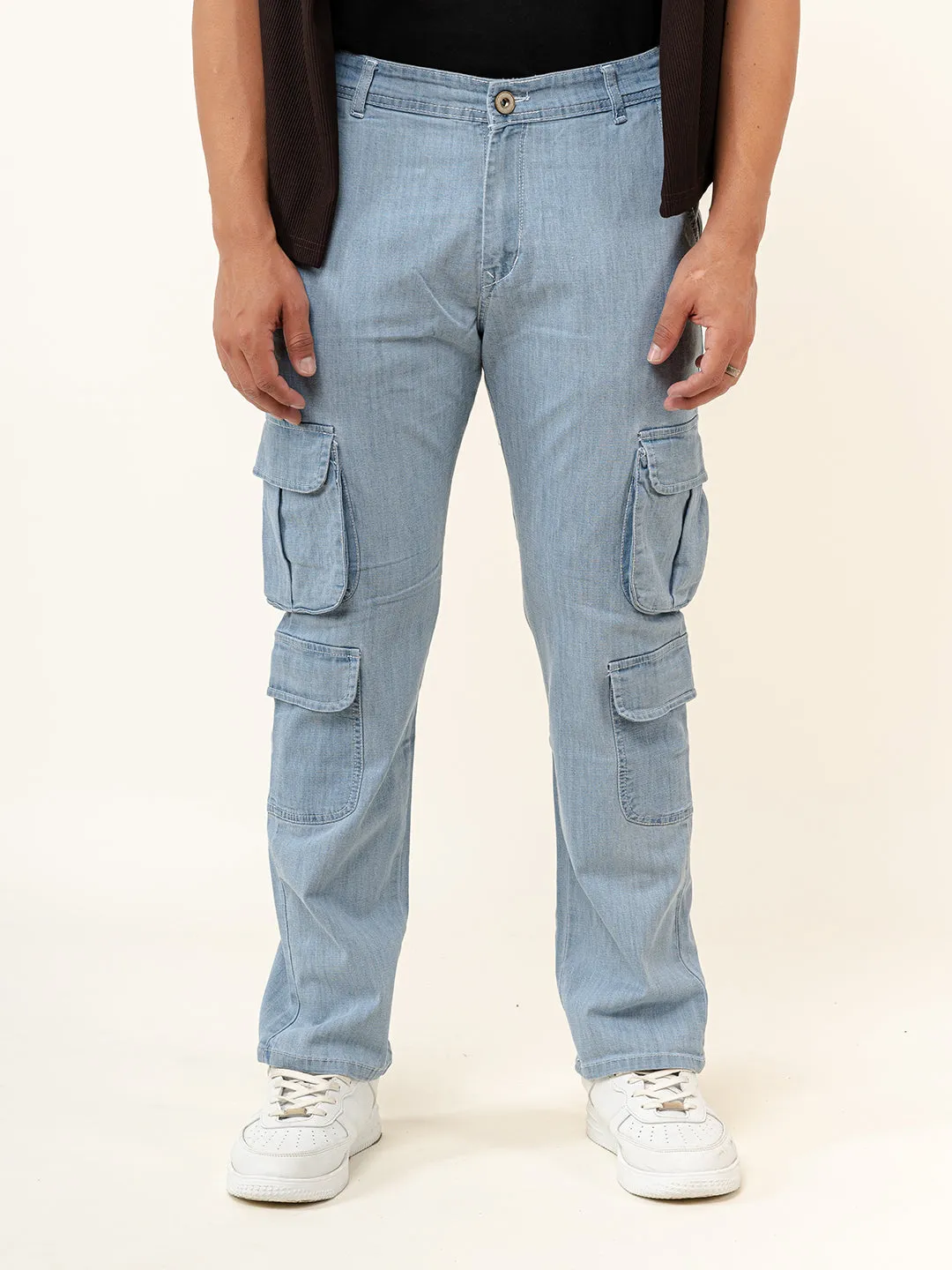 Light Blue Cargo Jeans