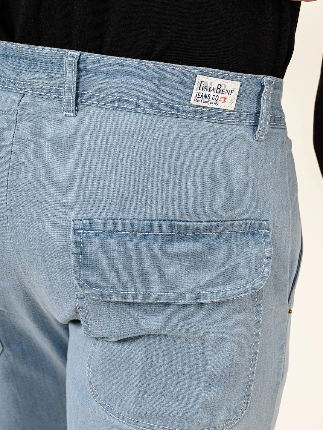 Light Blue Cargo Jeans