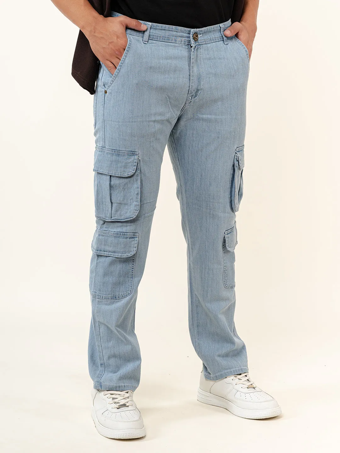 Light Blue Cargo Jeans