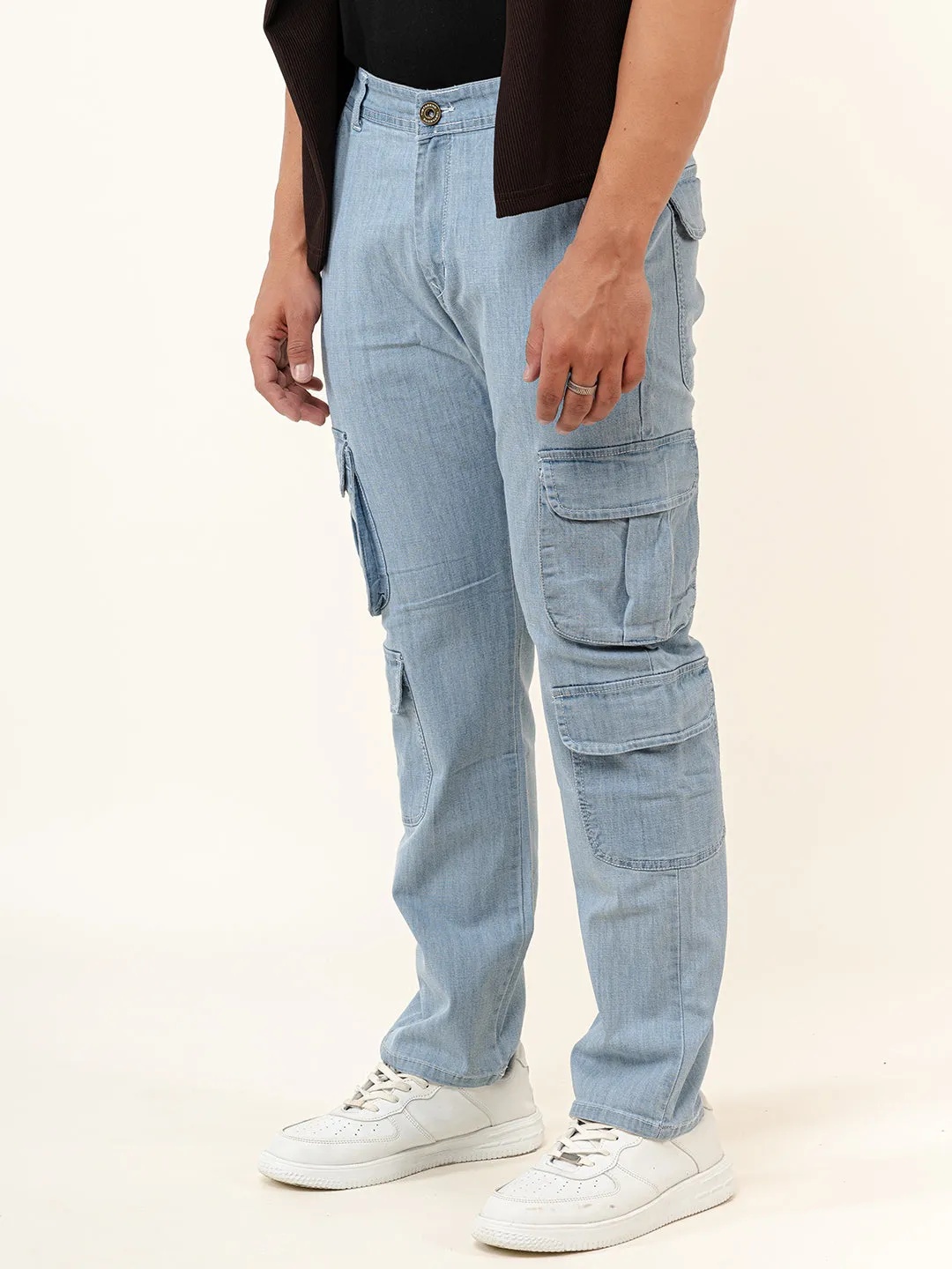 Light Blue Cargo Jeans