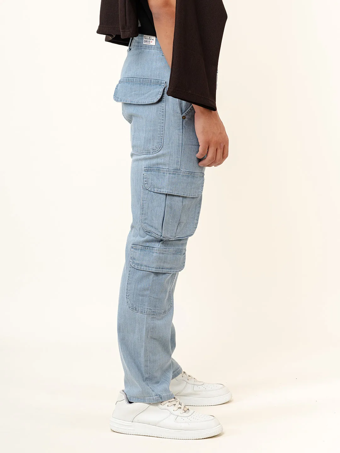 Light Blue Cargo Jeans