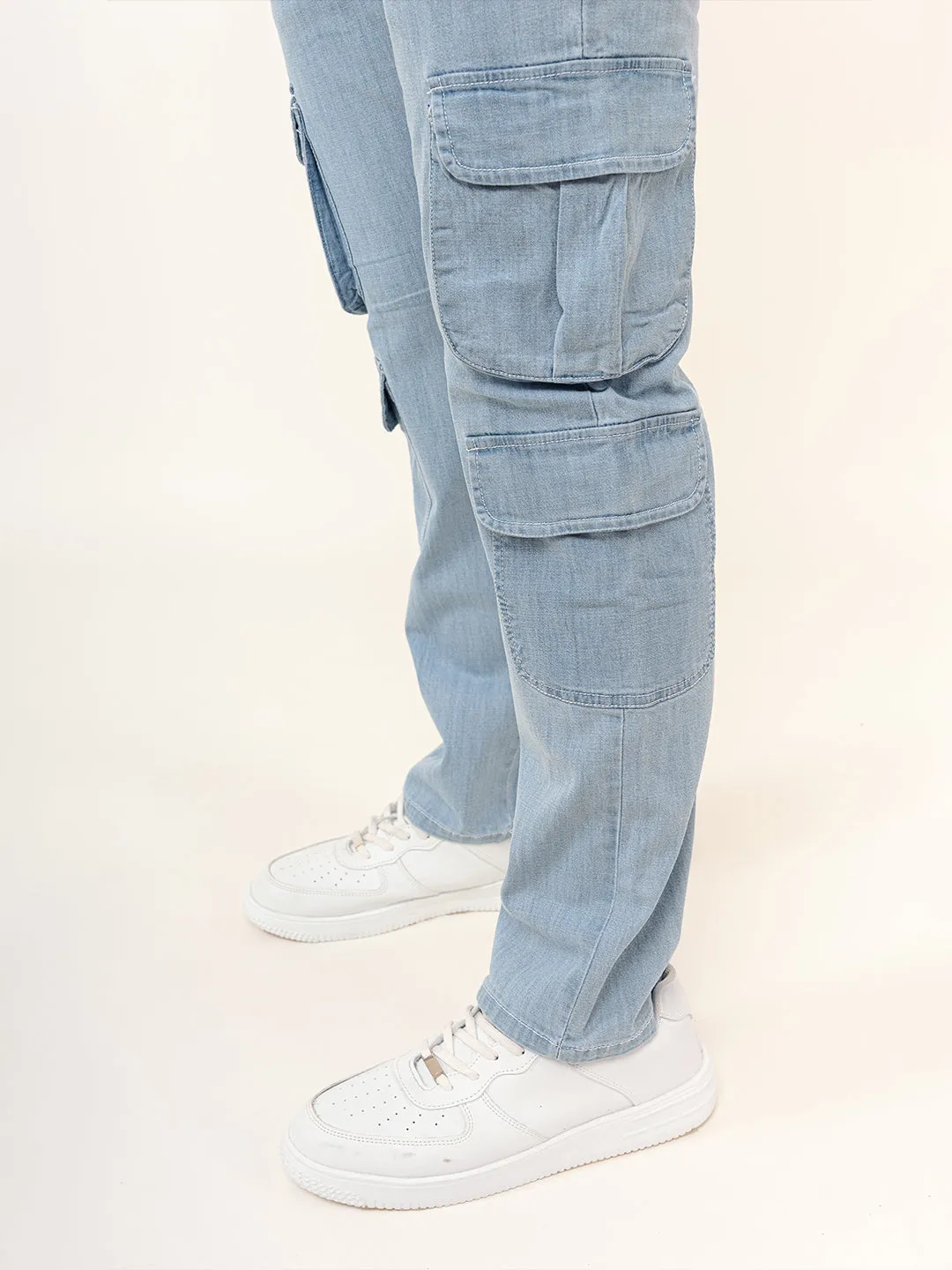 Light Blue Cargo Jeans