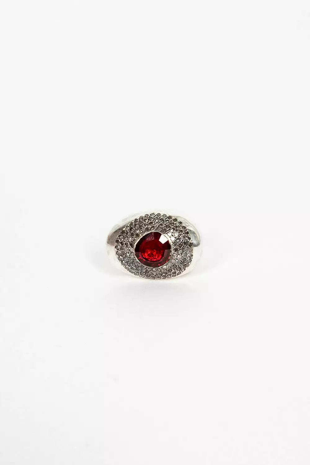 Loumia Ring Icy Grey Diamond/Garnet