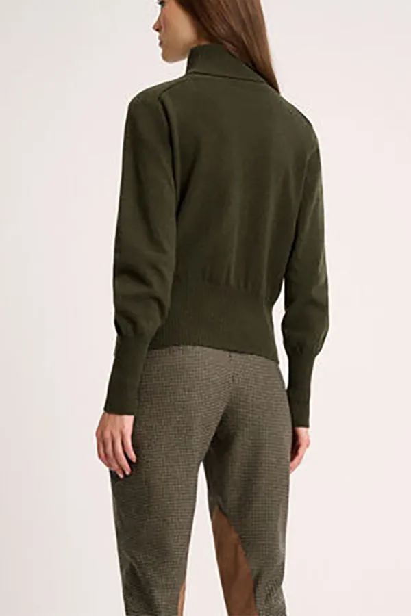 Luisa Spagnoli CAPRESE KHAKI TURTLENECK PULLOVER