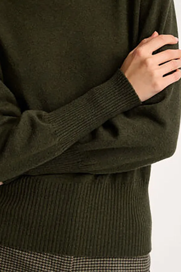 Luisa Spagnoli CAPRESE KHAKI TURTLENECK PULLOVER