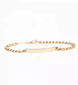 Medium Curb Chain ID Bracelet