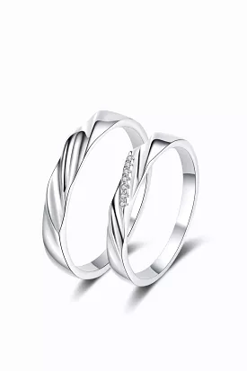 Minimalist 925 Sterling Silver Rhodium-Plated Ring