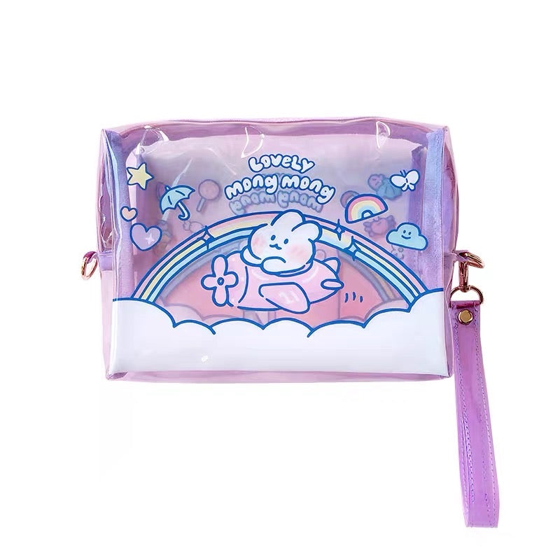 mongmong rabbit makeup bag+lens case+ mini mirror