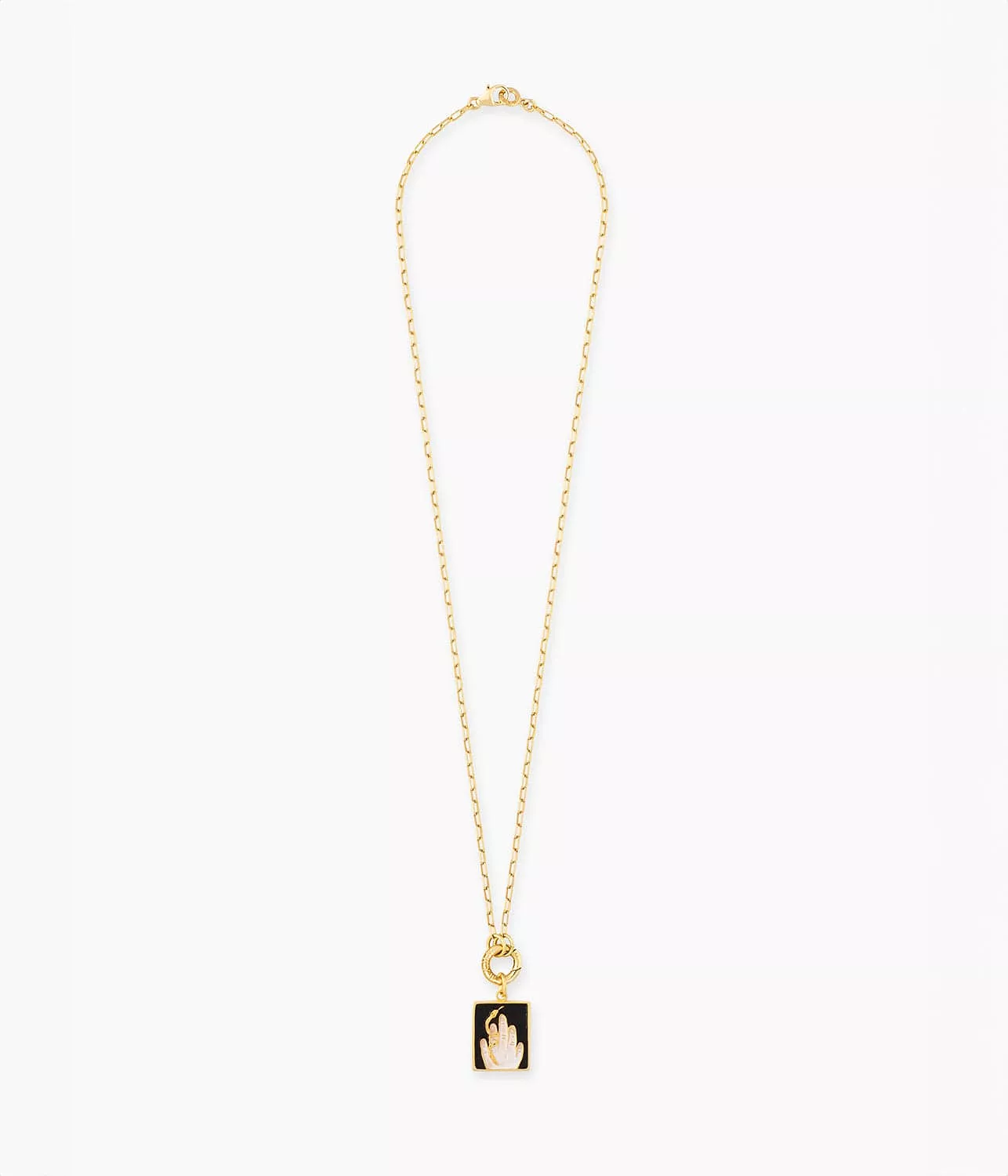 MXMV X CORAZN TWISTED LOVE THIN NECKLACE- BLACK