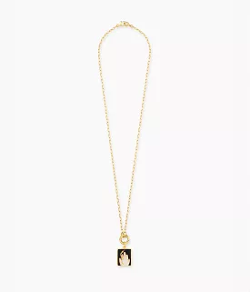 MXMV X CORAZN TWISTED LOVE THIN NECKLACE- BLACK