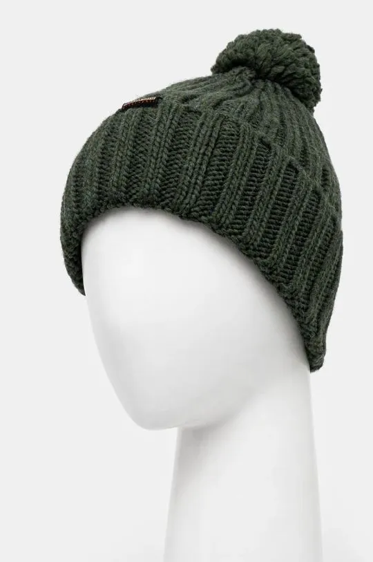 Napapijri wool blend beanie Fea 2 green color NP0A4GKAG1S1