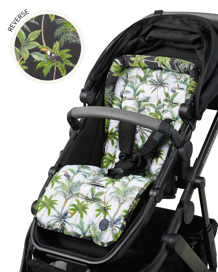 OiOi Reversible Pram Liner - Tropical