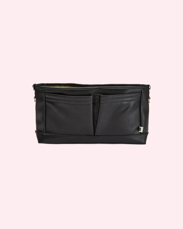 OiOi Signature Pram Caddy - Black Vegan Leather