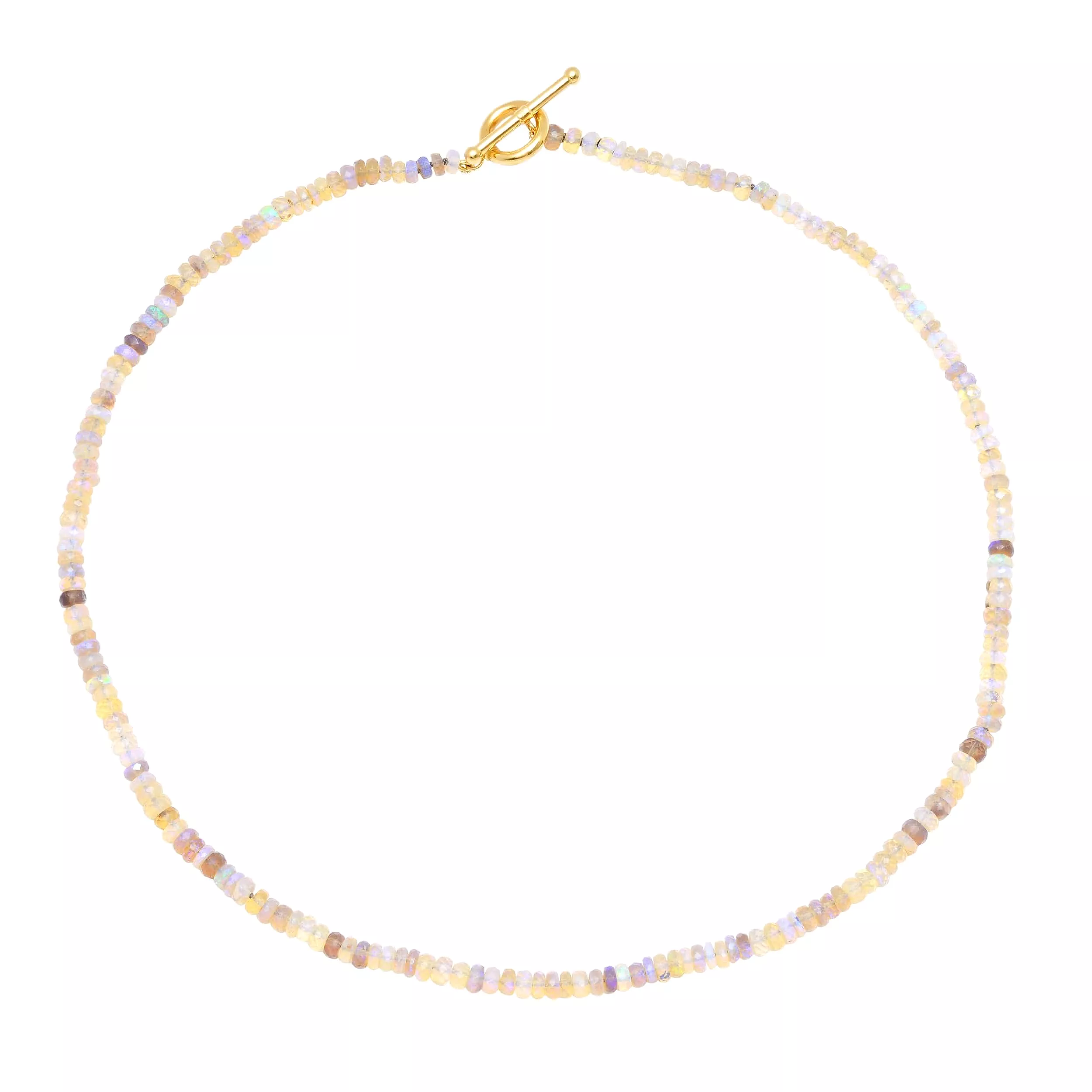 Opal Beads & 18K w/ Toggle Clasp