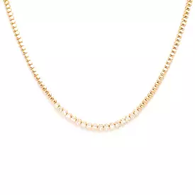 Oval Bezel Demi Tennis Necklace