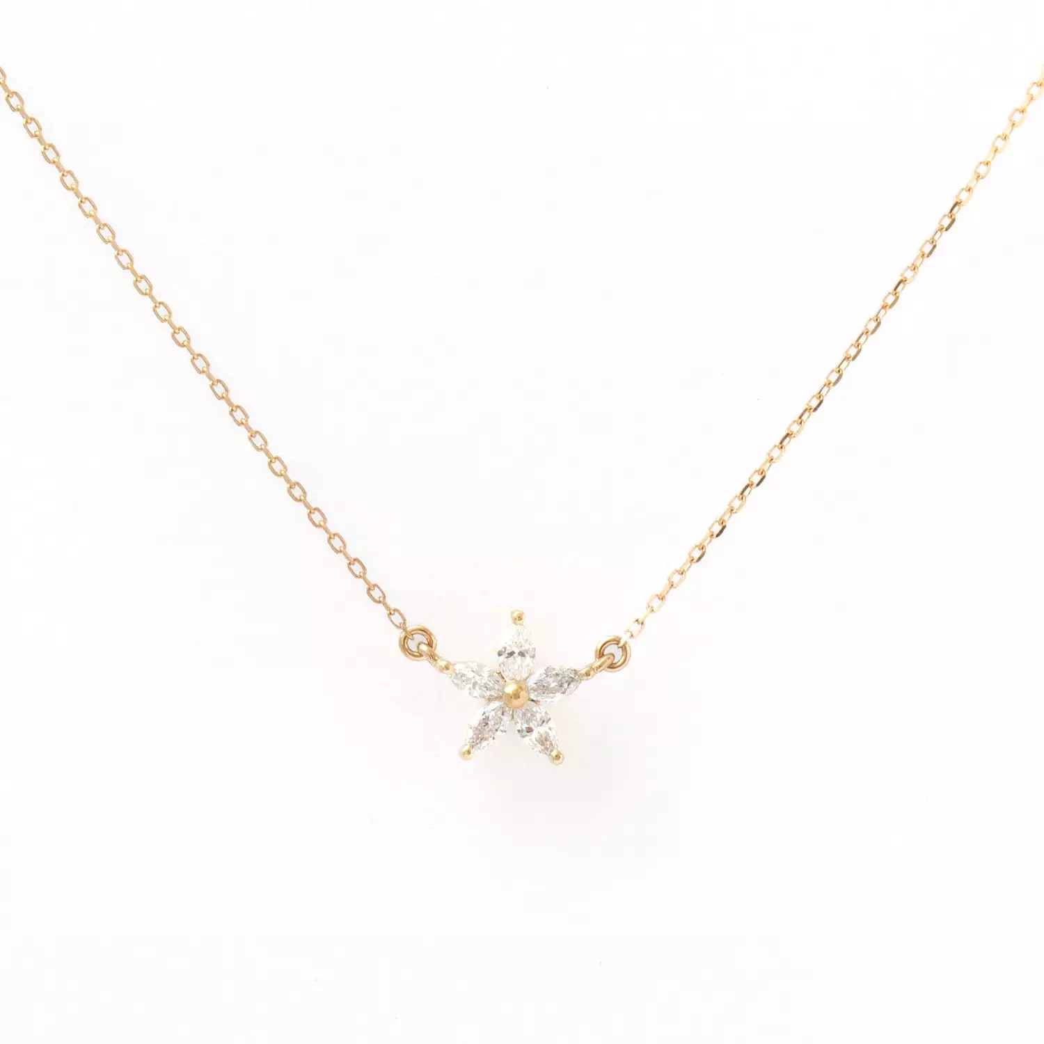 Paris Diamond Flower Necklace