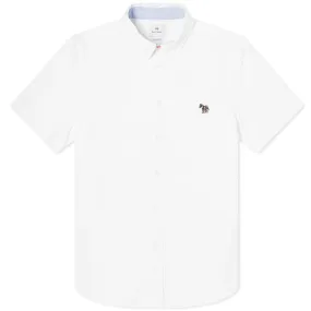 Paul Smith Short Sleeve Zebra Oxford ShirtWhite