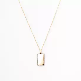 Pavé Dog Tag Necklace