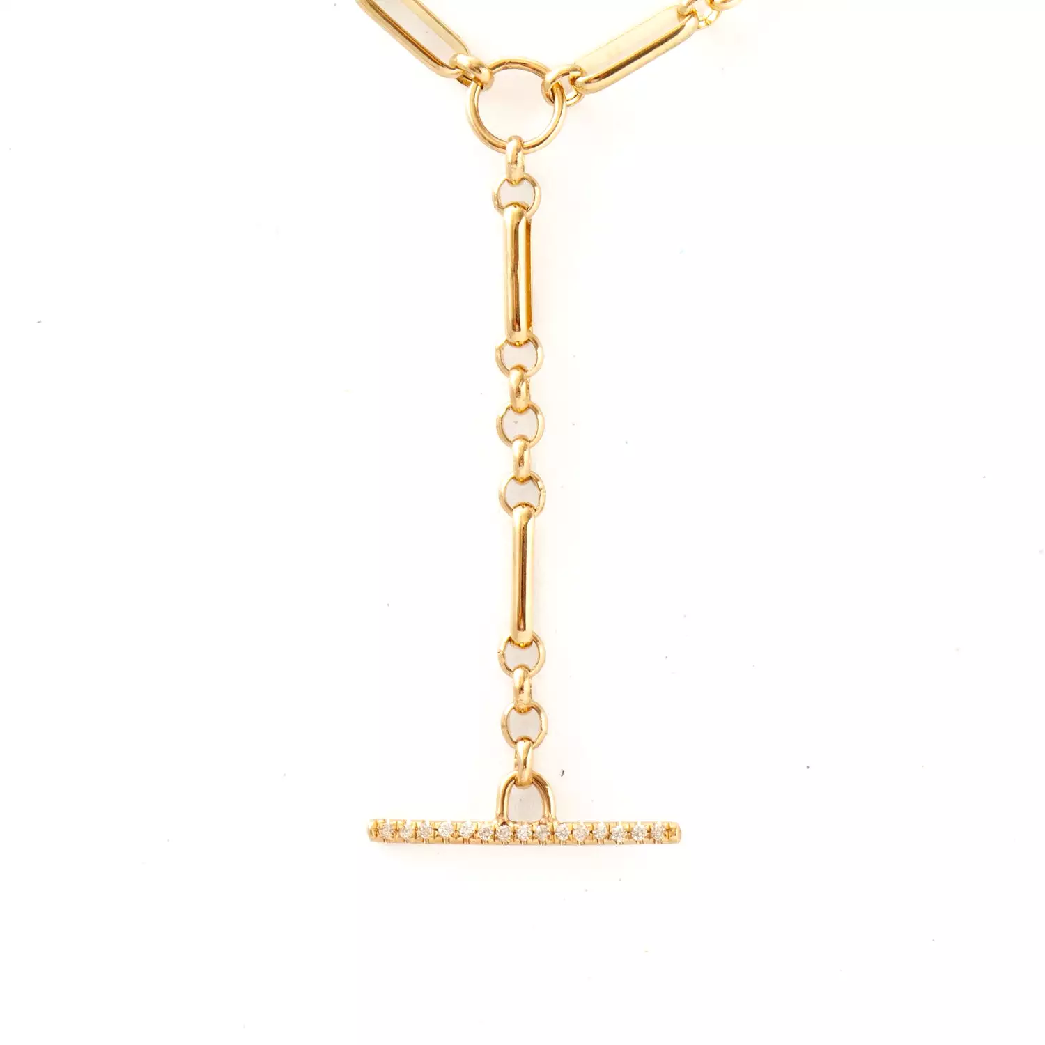 Pavé Toggle Lariat Necklace