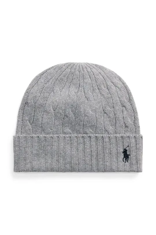 Polo Ralph Lauren wool beanie gray color thick knit 449959346