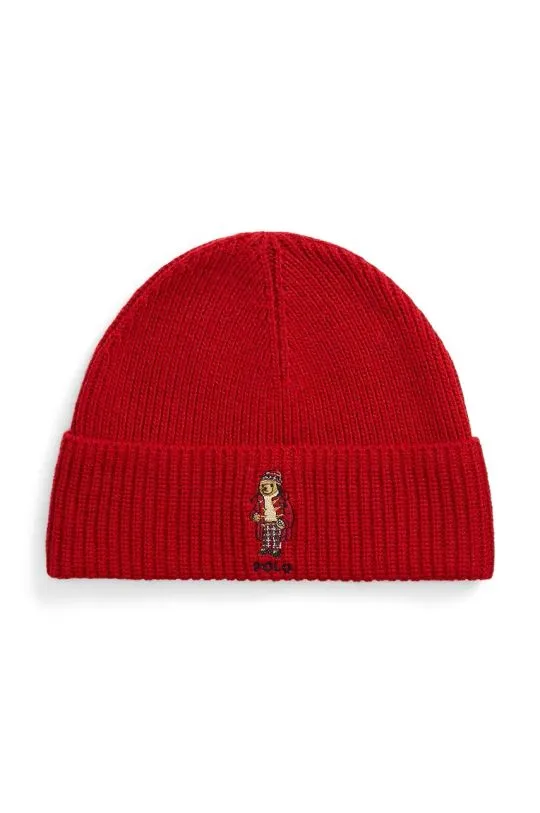 Polo Ralph Lauren wool blend beanie red color thick knit 449959381