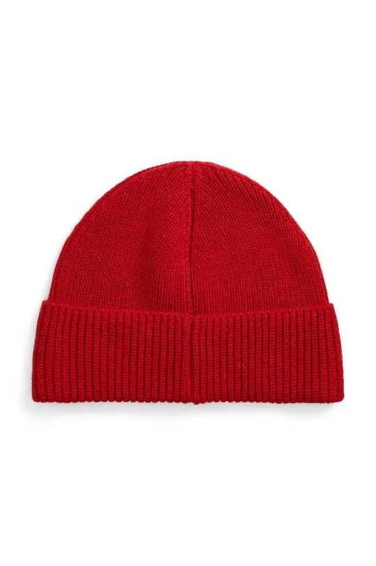 Polo Ralph Lauren wool blend beanie red color thick knit 449959381