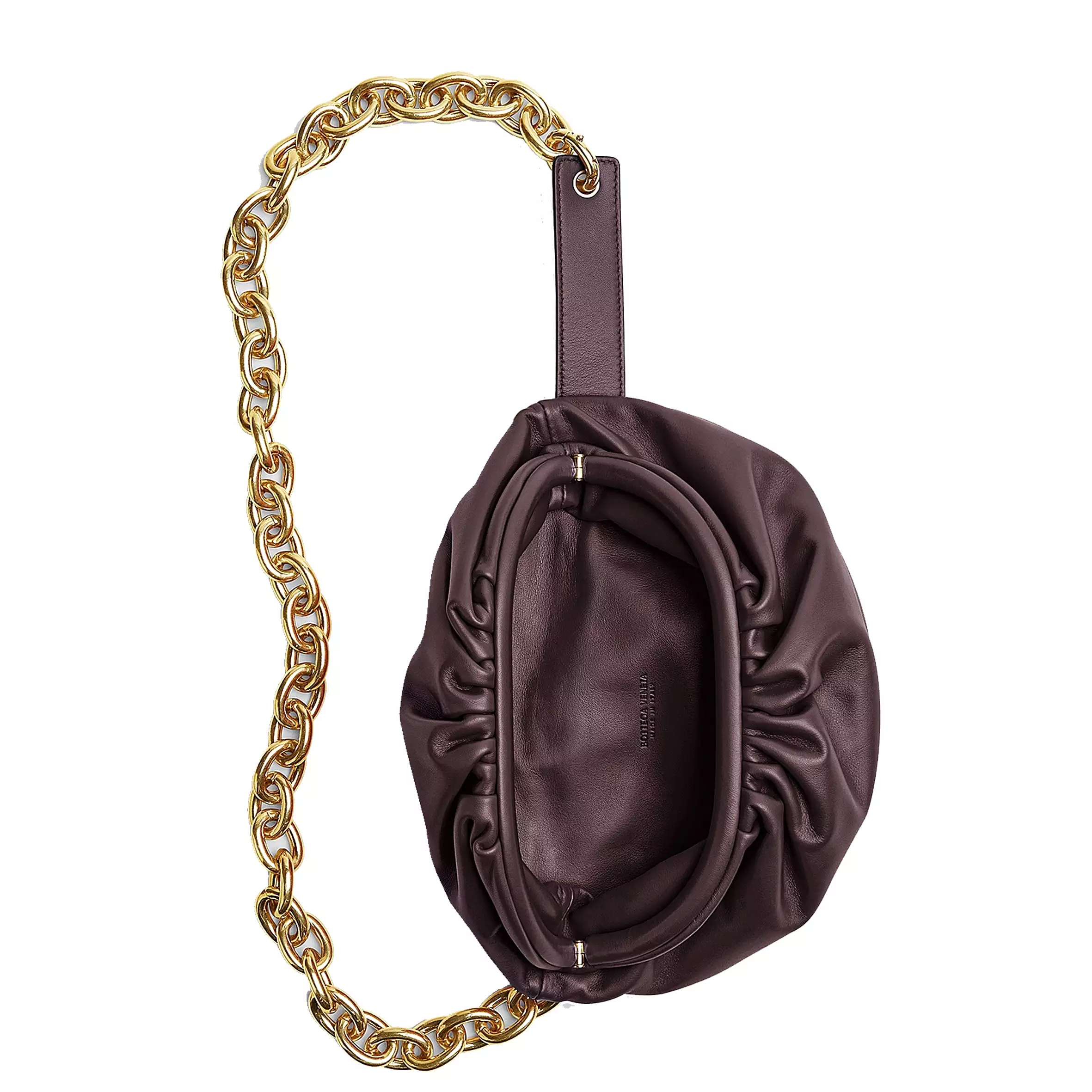 Pouch Chain Belt Bag Mini, Grape/Gold