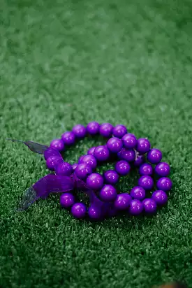 Purple Beaded Bracelet Set