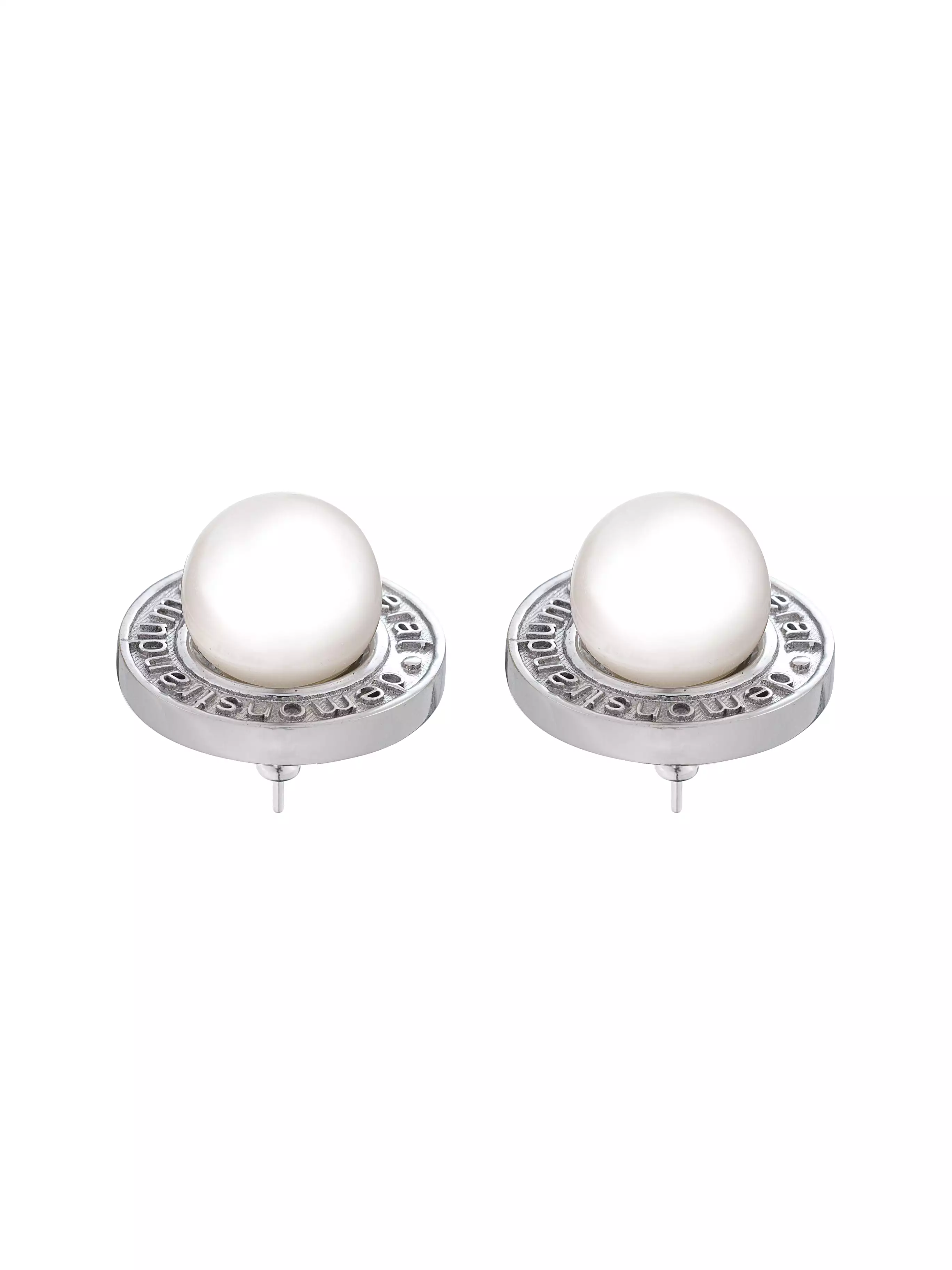 QED PEARL EARRINGS SILVER