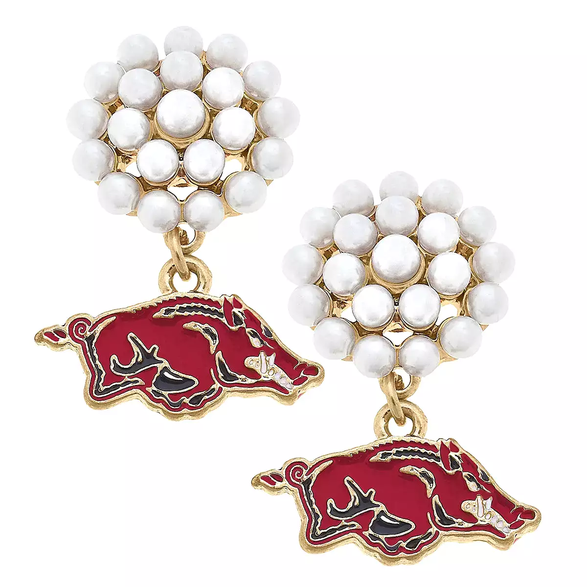 Razorback Jewelry | Arkansas Razorback Pearl Earrings