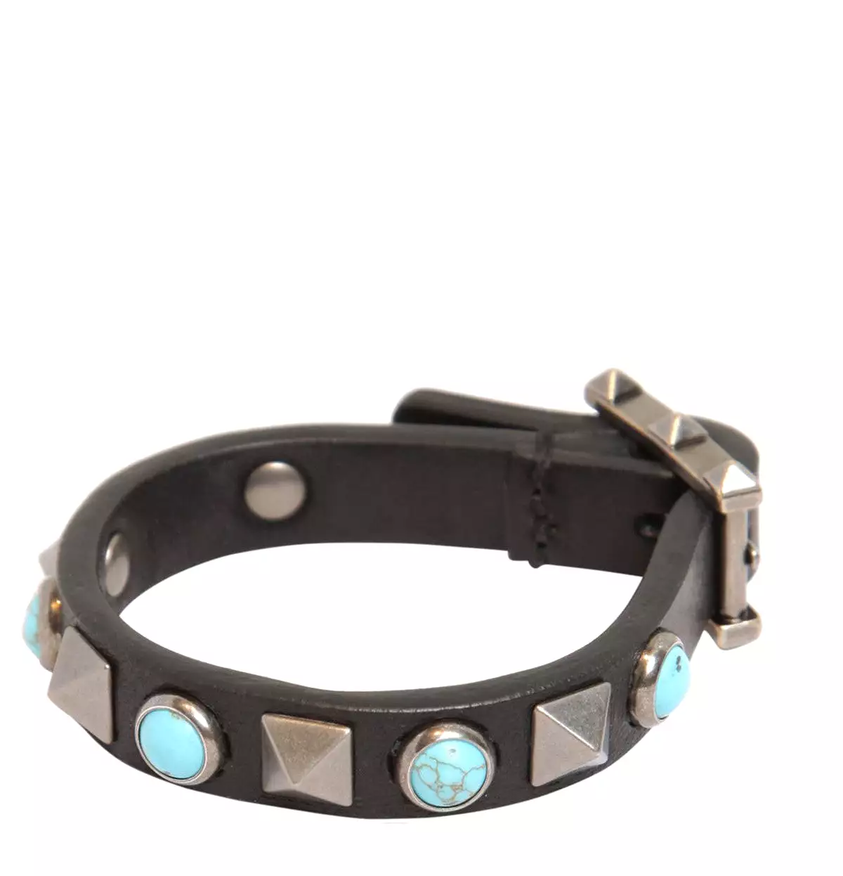 Rockstud Thin Bracelet, Rolling Silver