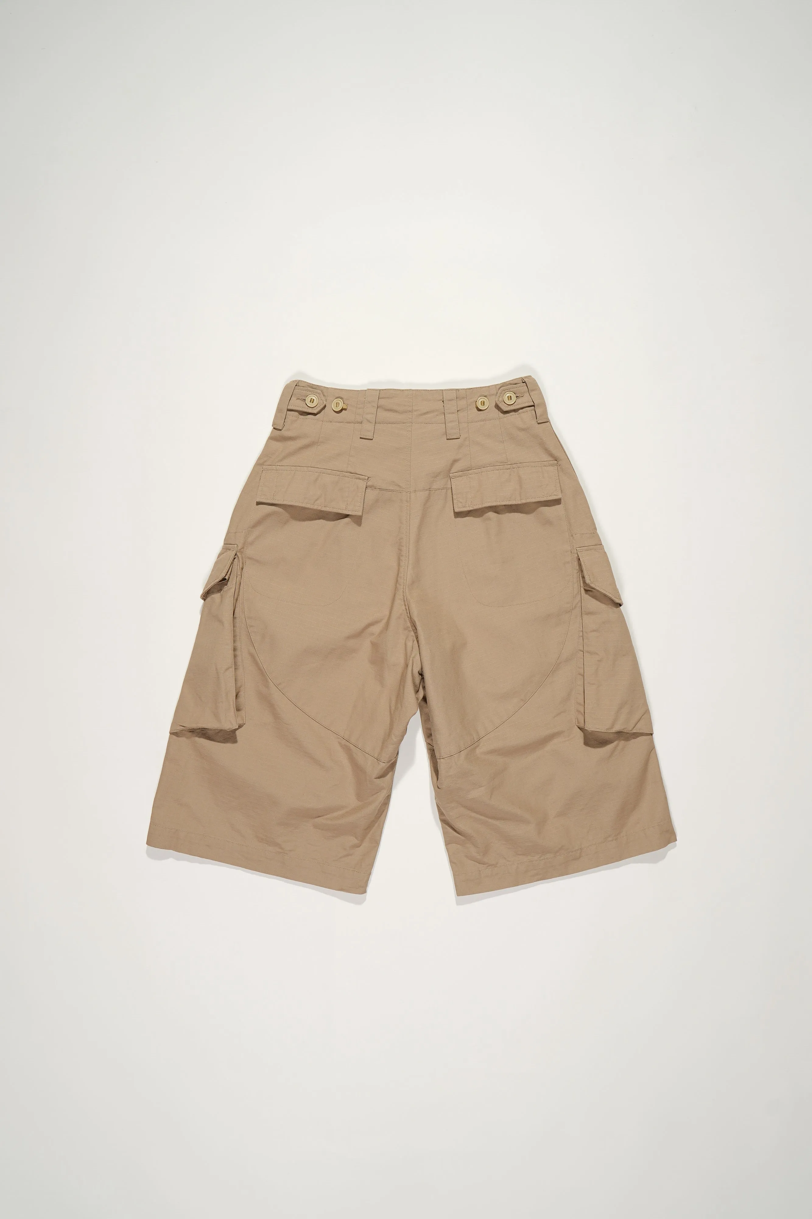 Royal Gaucho Pants - Khaki Ripstop Cotton