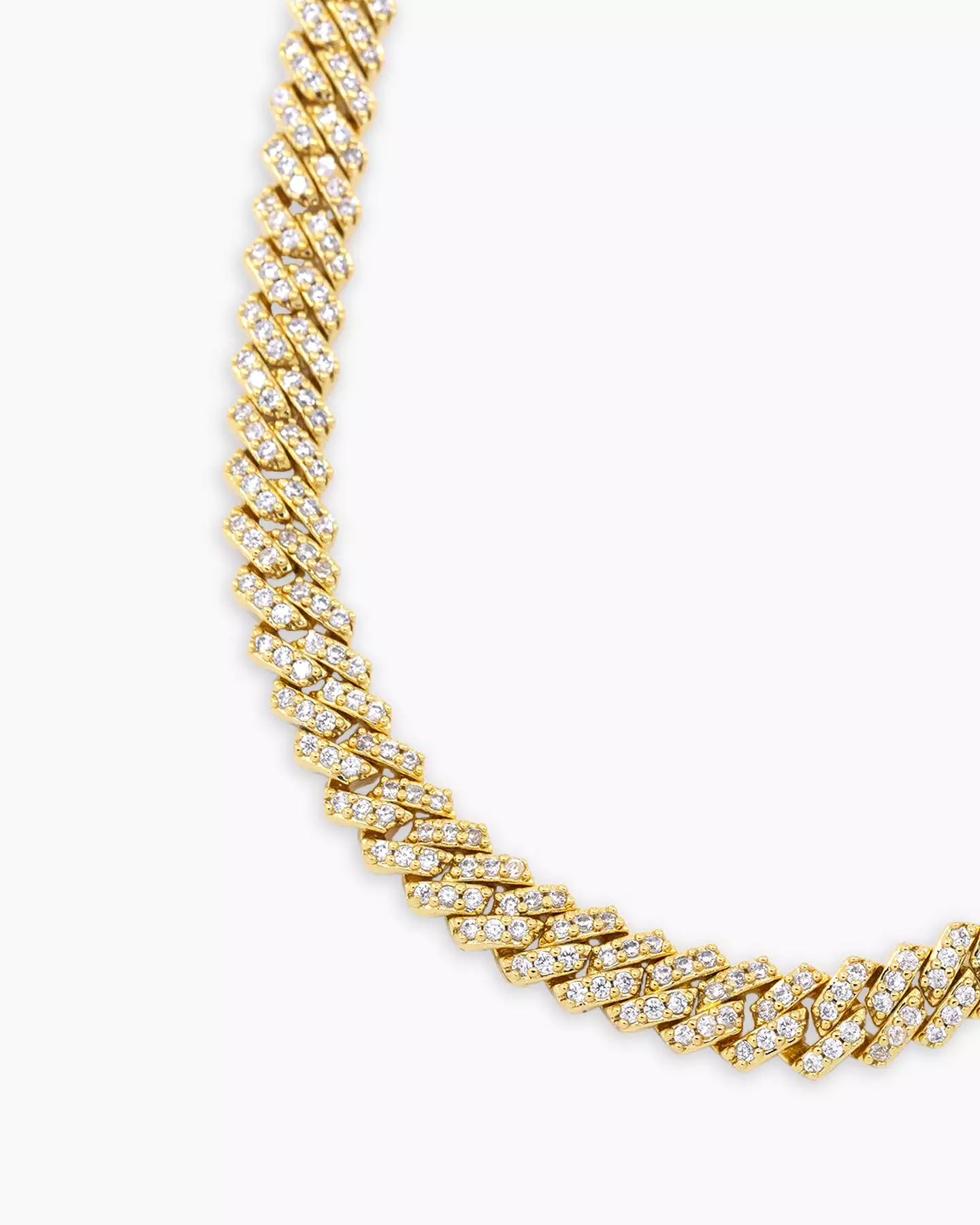 Saint Morta 6mm Iced Cuban Prong Chain Iced Gold