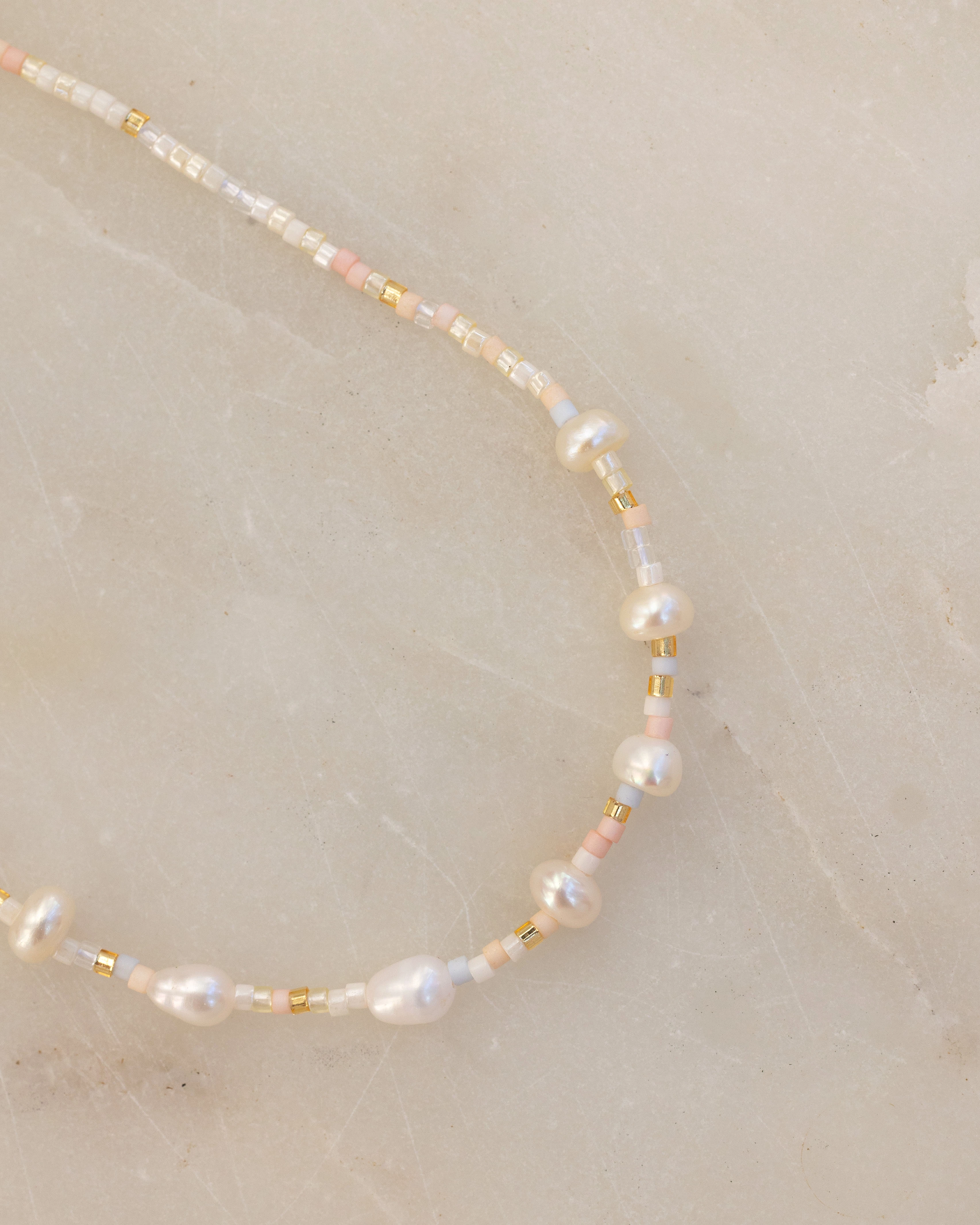 SAKURA - PEARL BEADED WEDDING NECKLACE