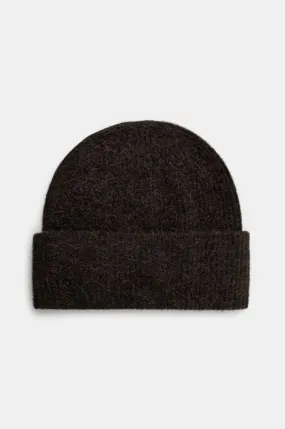 Samsoe Samsoe wool beanie brown color